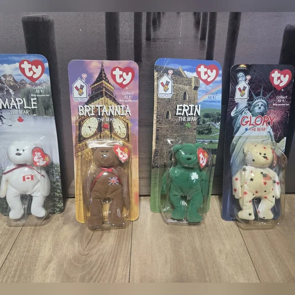 Ty Beanie Babies Bears Collection - Maple, Britannia, Erin, Glory - Picture 5 of 13